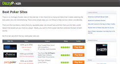 Desktop Screenshot of dizzypoker.com